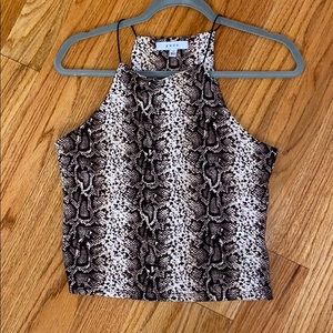 Snake skin crop top